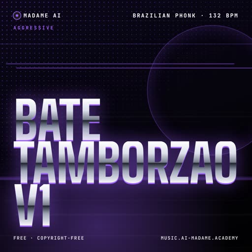 Bate Tamborzão V1 — free brazilian phonk music cover