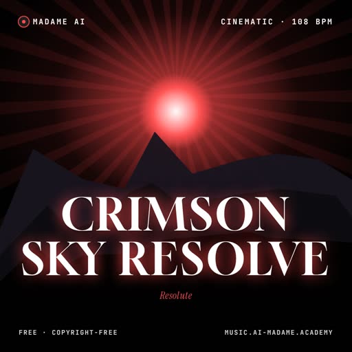 Crimson Sky Resolve — free cinematic music cover